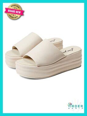 Leather Platform Sandals Fringe Slip On Lightweight Casual Everyday Wear